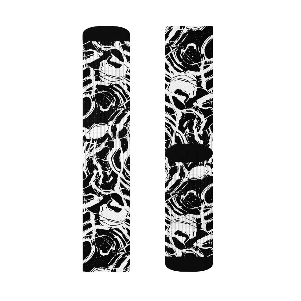 Ink Torrent on Socks — Right Sock