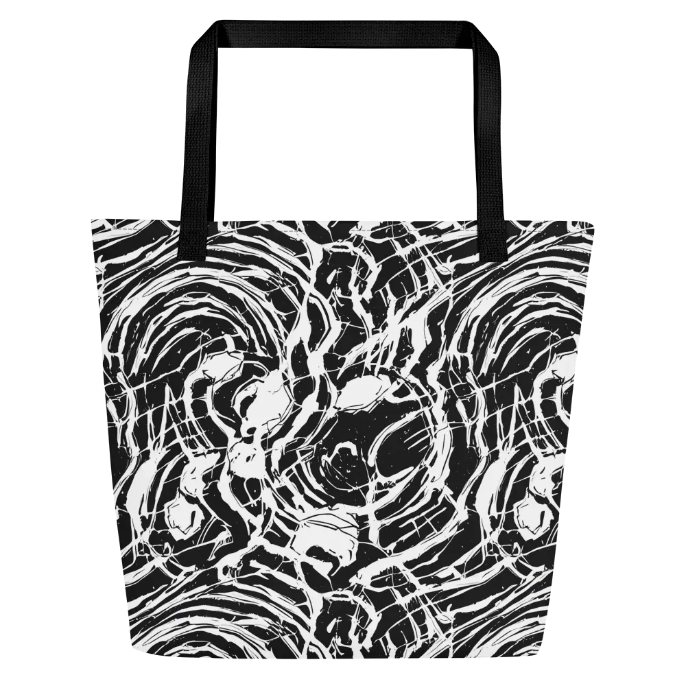 Ink Torrent on Large Tote Bag W/ Pocket — Front