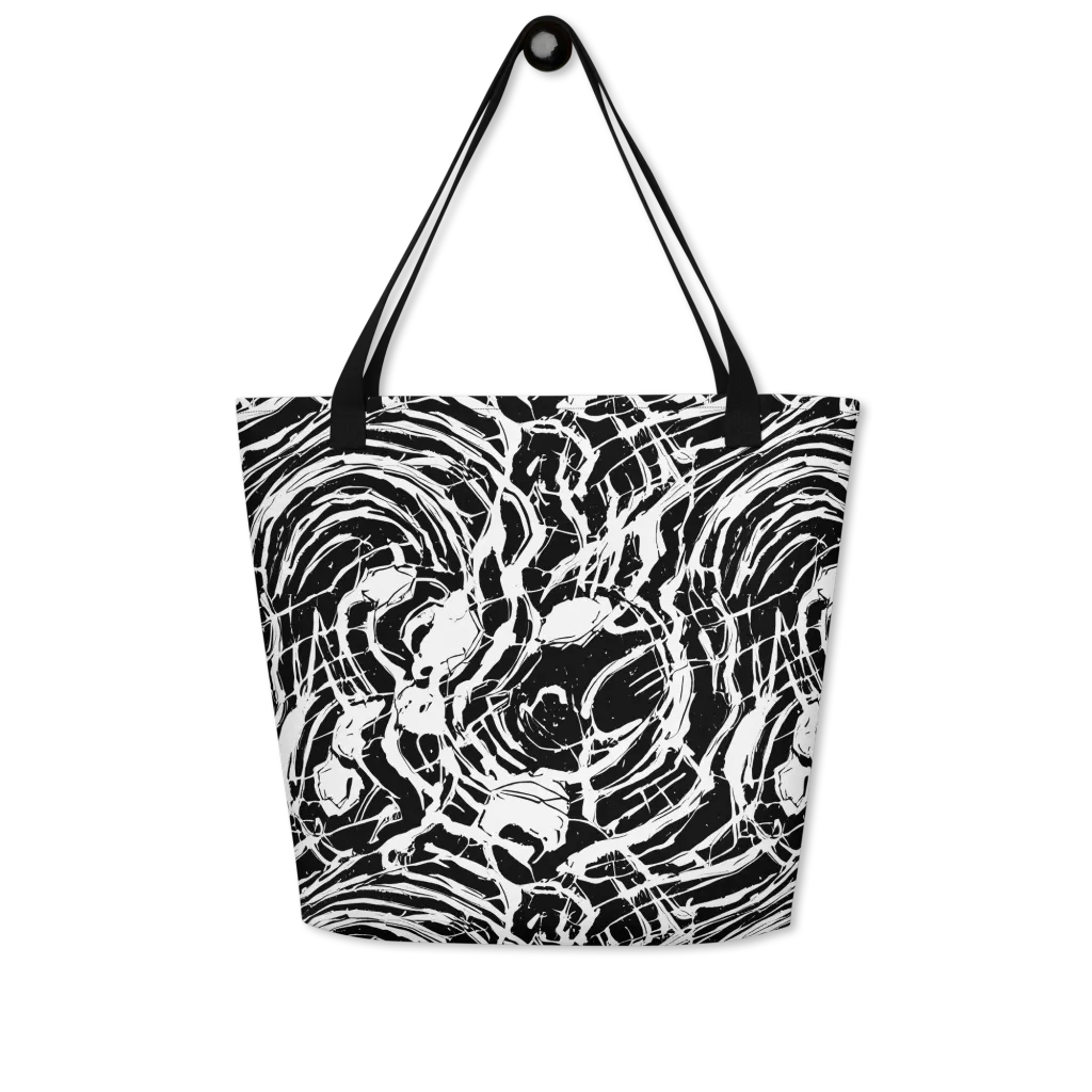 Ink Torrent on Large Tote Bag W/ Pocket — Front