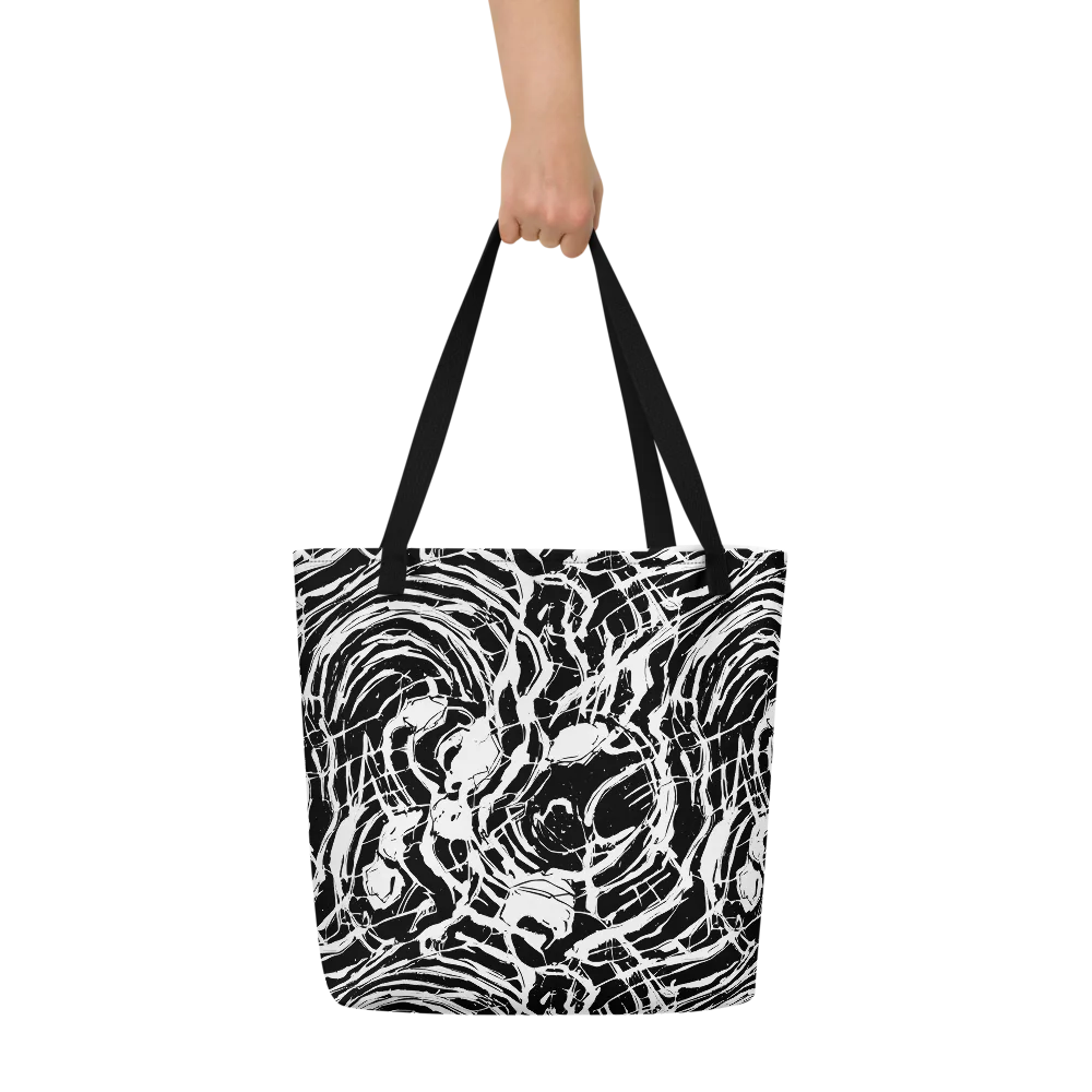 Ink Torrent on Large Tote Bag W/ Pocket — Front
