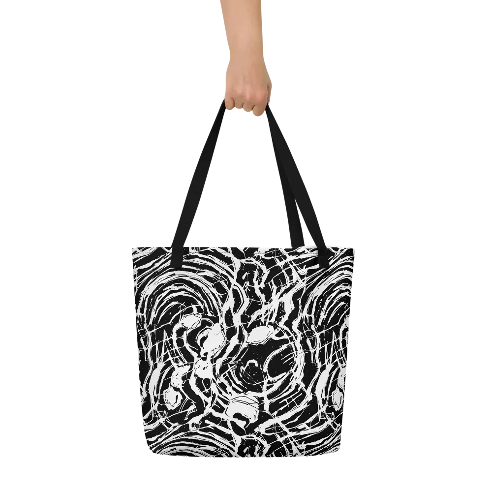 Ink Torrent on Large Tote Bag W/ Pocket — Front