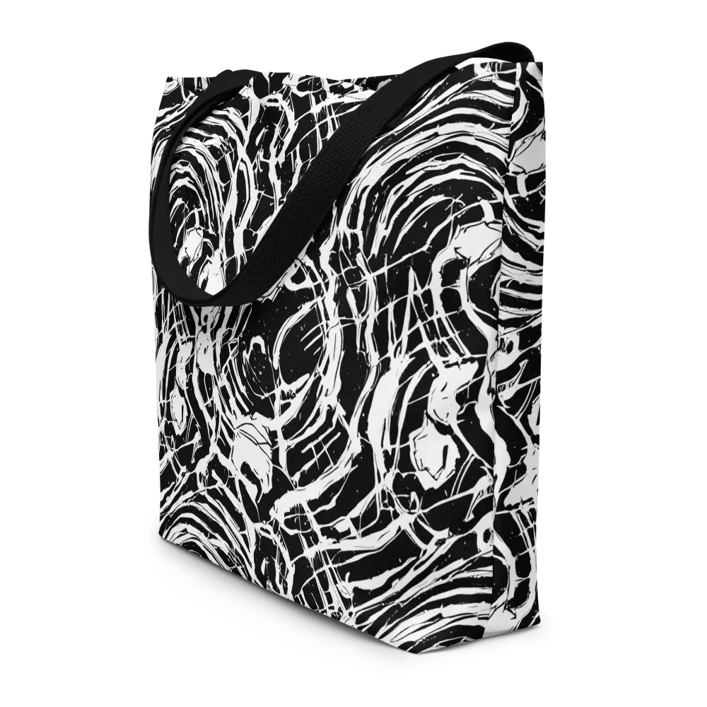 Ink Torrent on Large Tote Bag W/ Pocket — Front