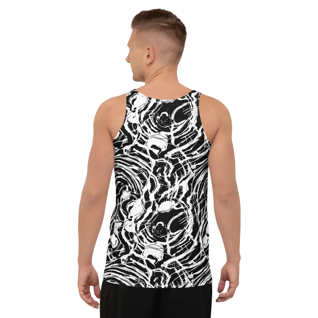Ink Torrent on Men's Tank Top — Back