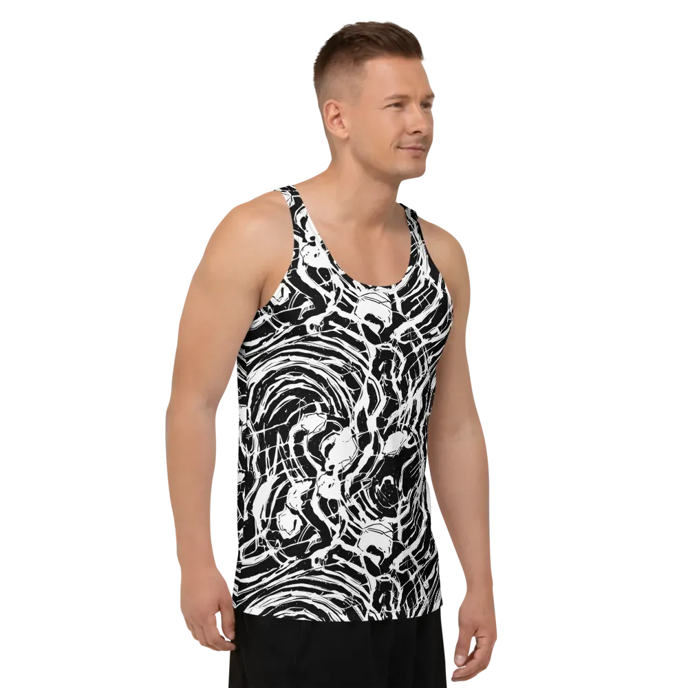Ink Torrent on Men's Tank Top — Right Front