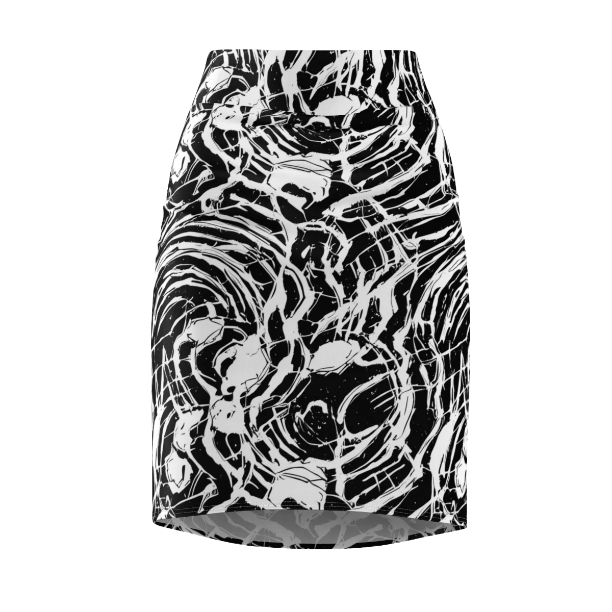 Ink Torrent on Pencil Skirt — Front