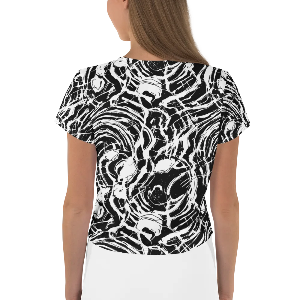 Ink Torrent on Crop Tee — Back