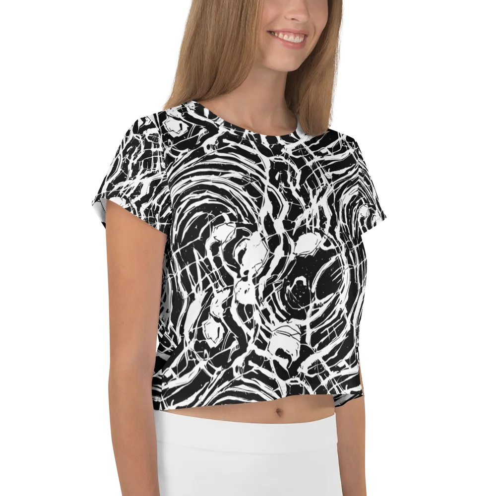 Ink Torrent on Crop Tee — Right