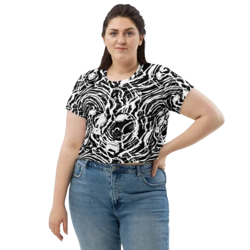 Ink Torrent on a Crop Tee