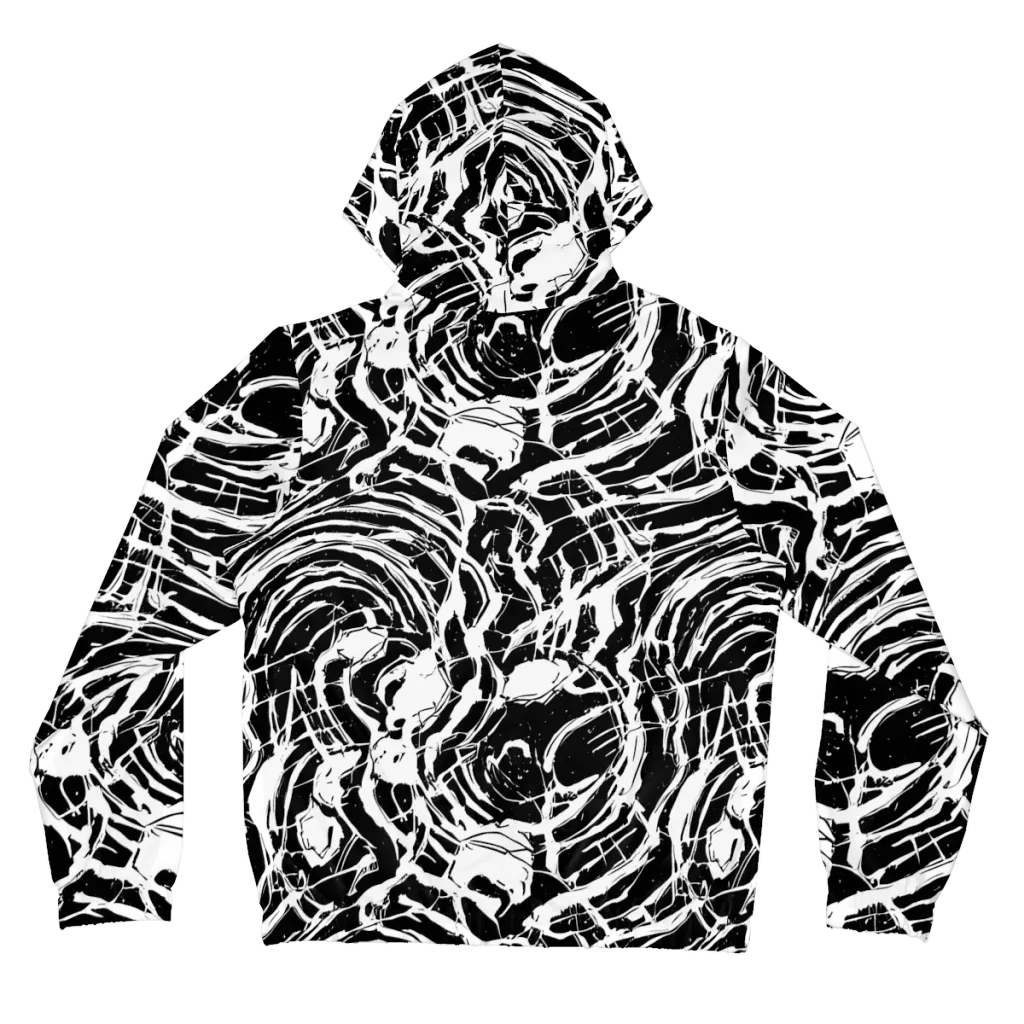 Ink Torrent on Women's Full-Zip Hoodie — Back
