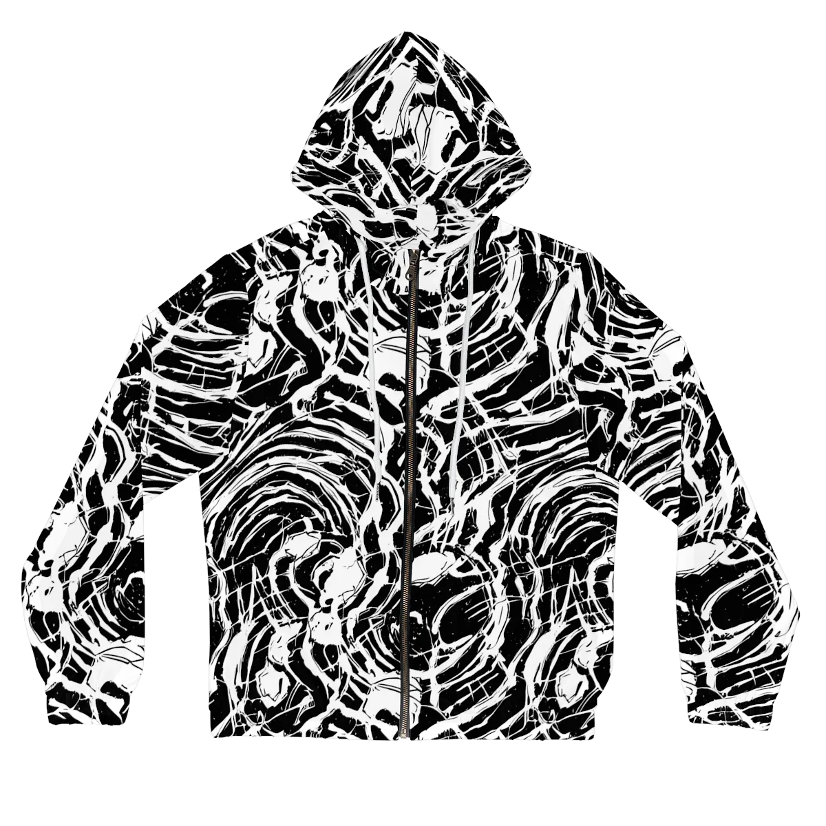 Ink Torrent on Women's Full-Zip Hoodie — Front