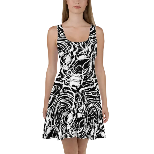 Ink Torrent on a Skater Dress