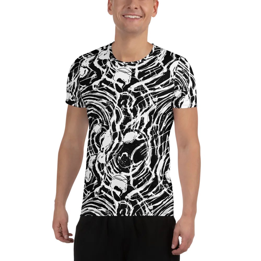 Ink Torrent on Men's Athletic T-Shirt — Front