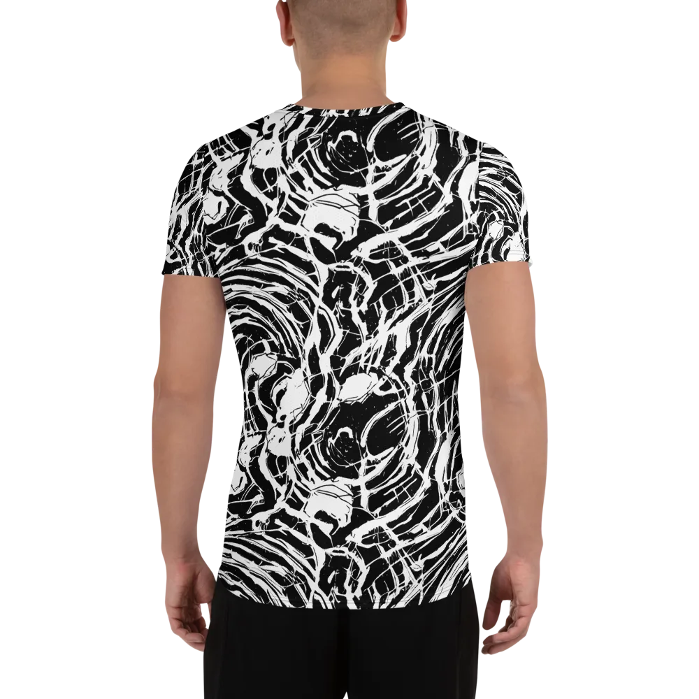 Ink Torrent on Men's Athletic T-Shirt — Back