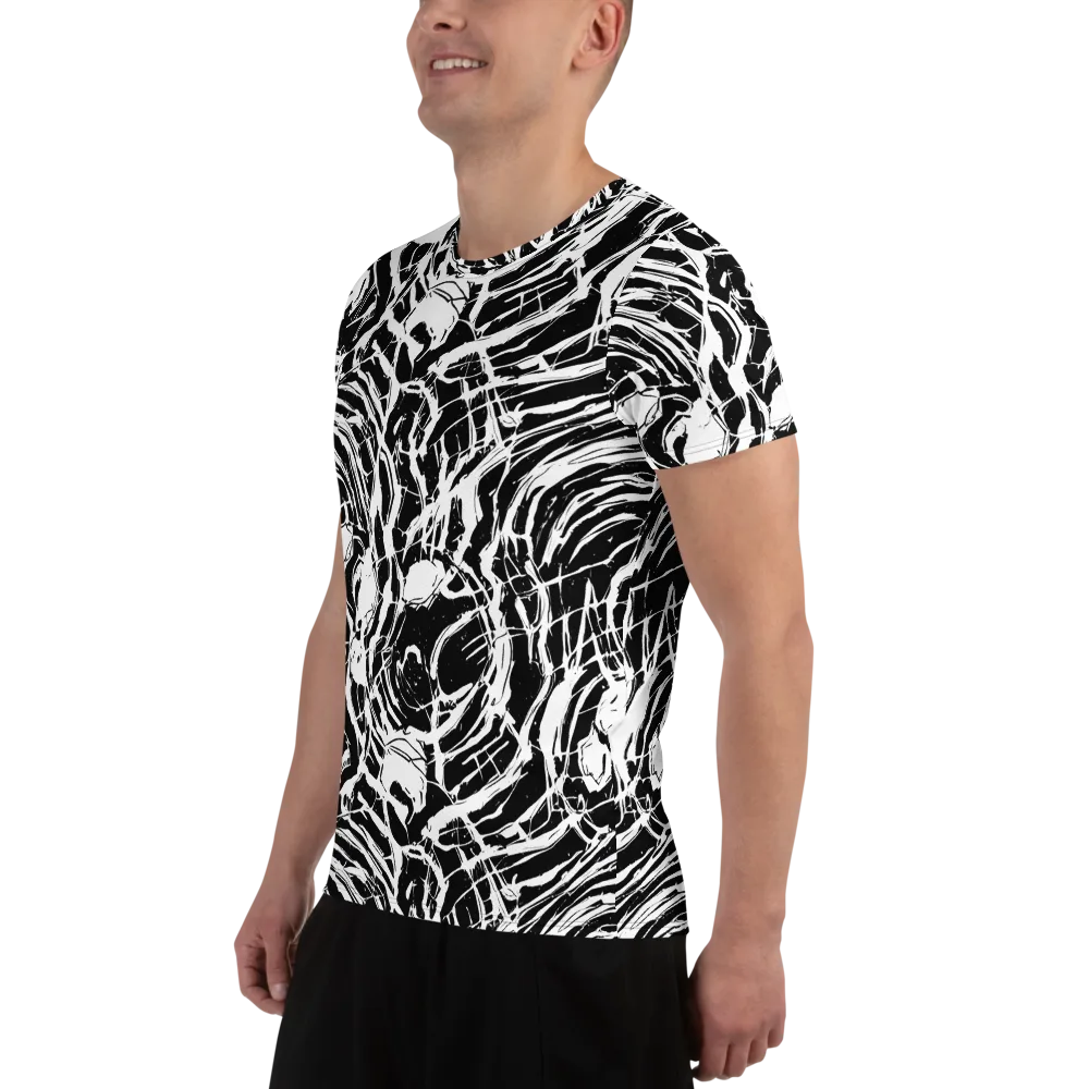Ink Torrent on Men's Athletic T-Shirt — Left