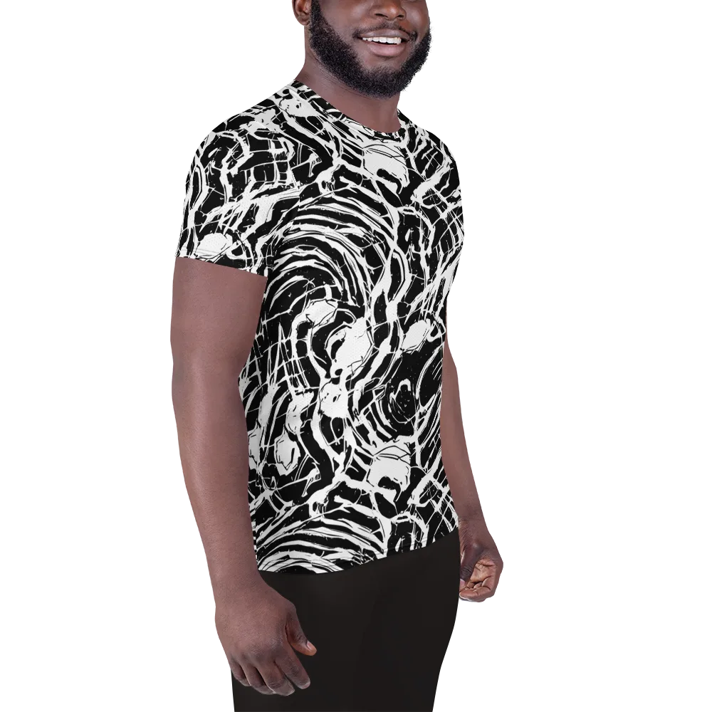 Ink Torrent on Men's Athletic T-Shirt — Right