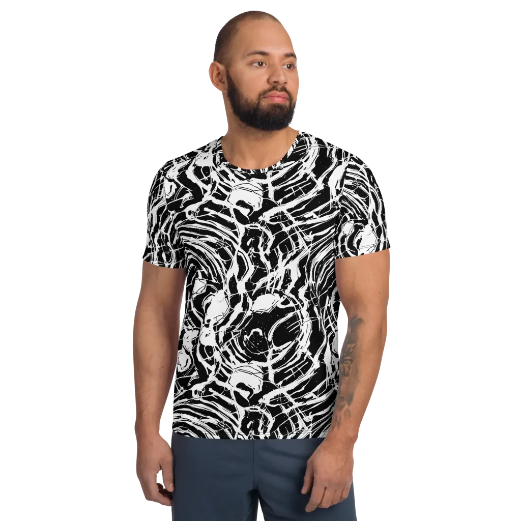 Ink Torrent on Men's Athletic T-Shirt — Front