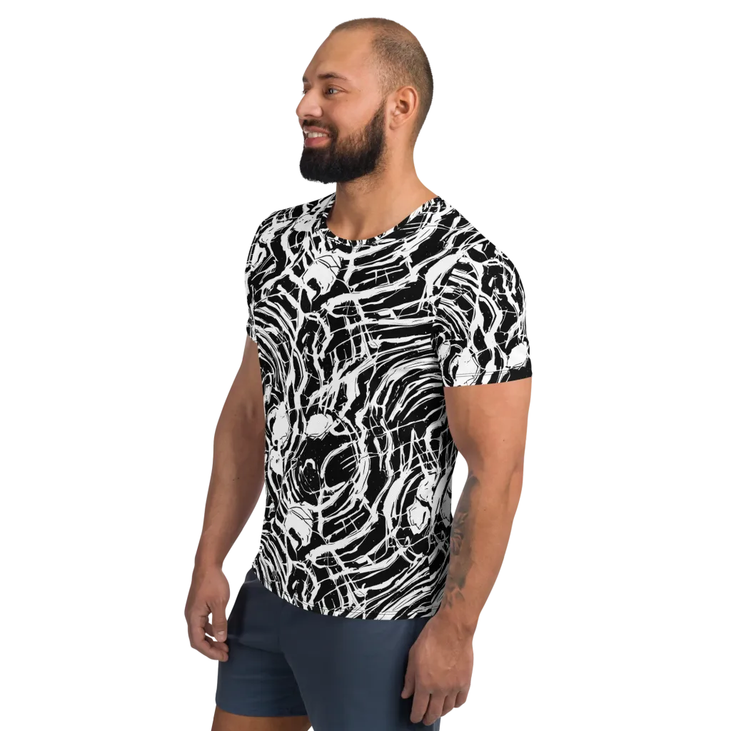 Ink Torrent on Men's Athletic T-Shirt — Left