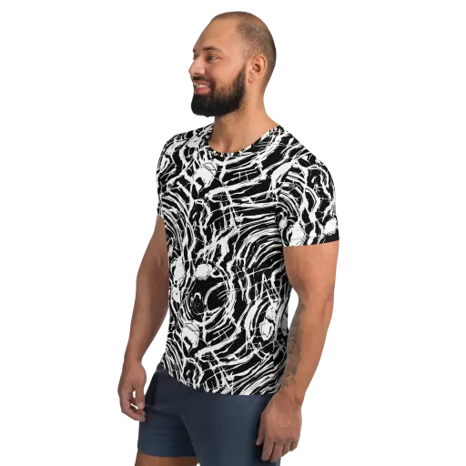 Ink Torrent on a Men's Athletic T-Shirt