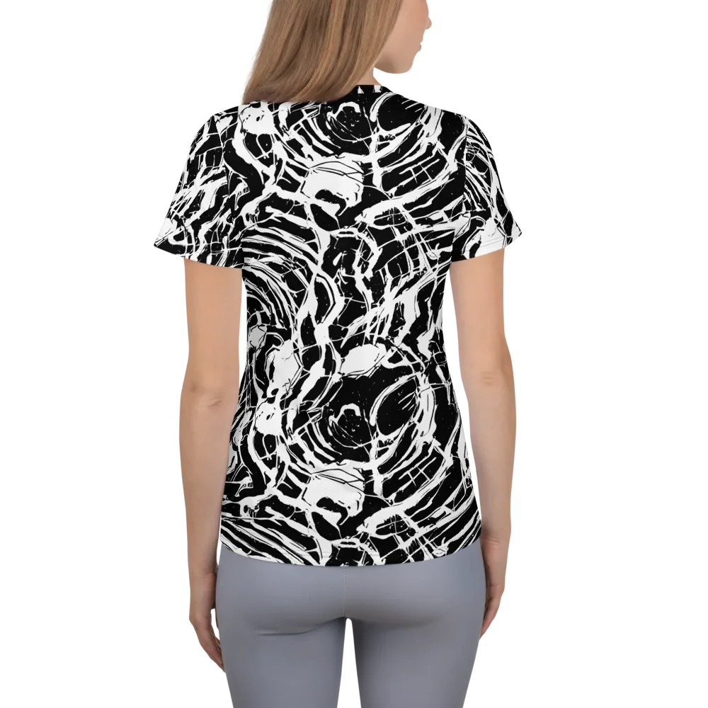 Ink Torrent on Women's Athletic T-Shirt — Back