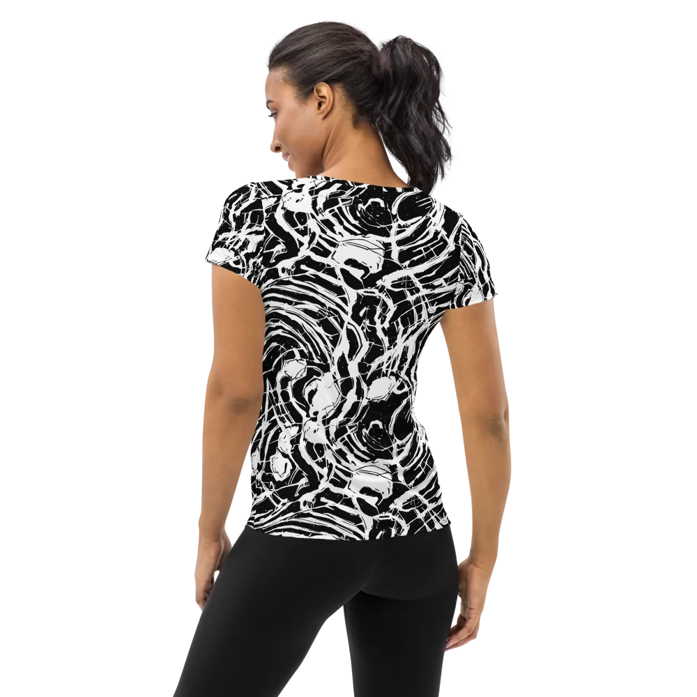 Ink Torrent on Women's Athletic T-Shirt — Back