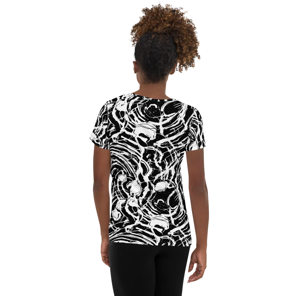 Ink Torrent on Women's Athletic T-Shirt — Back