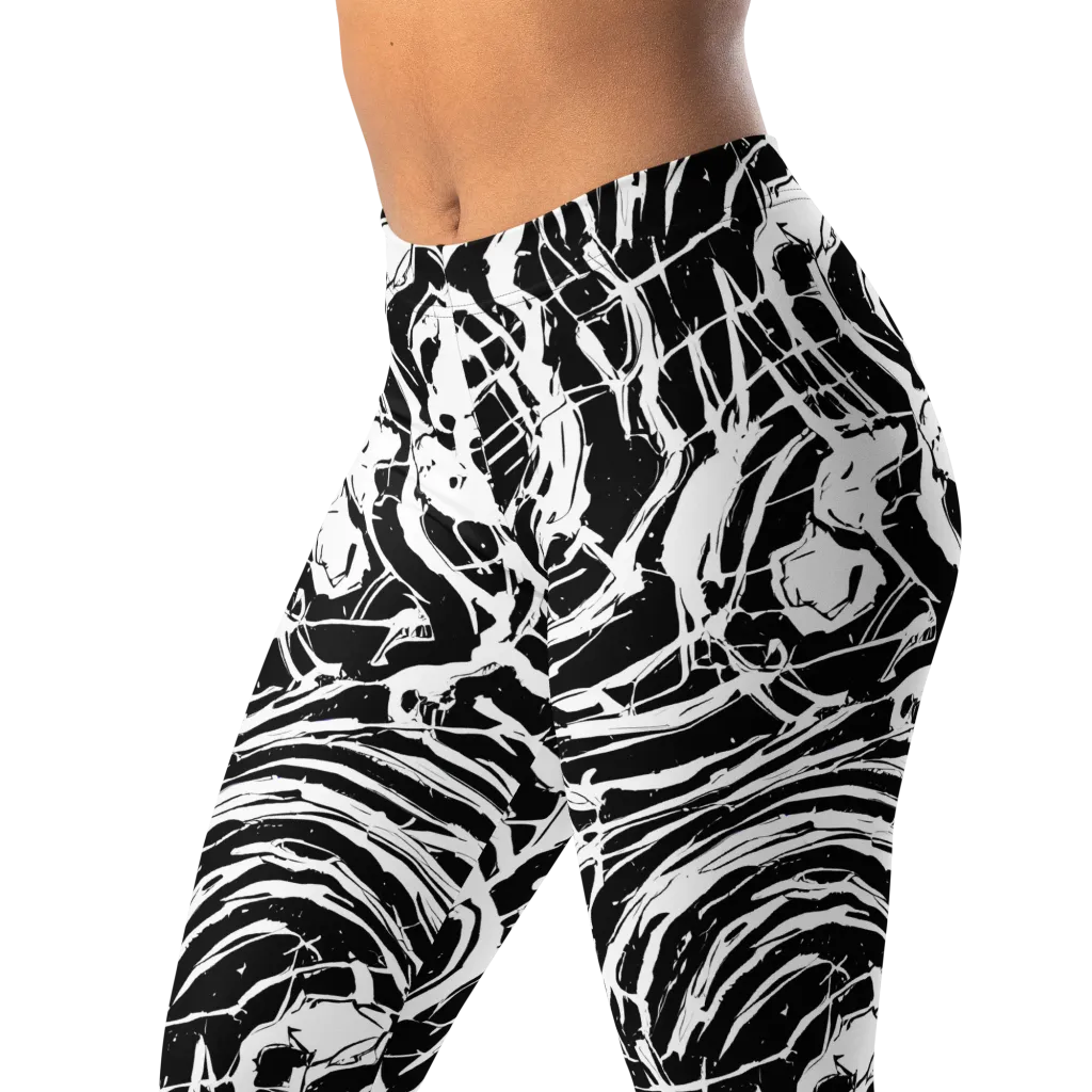 Ink Torrent on Leggings — Left Front