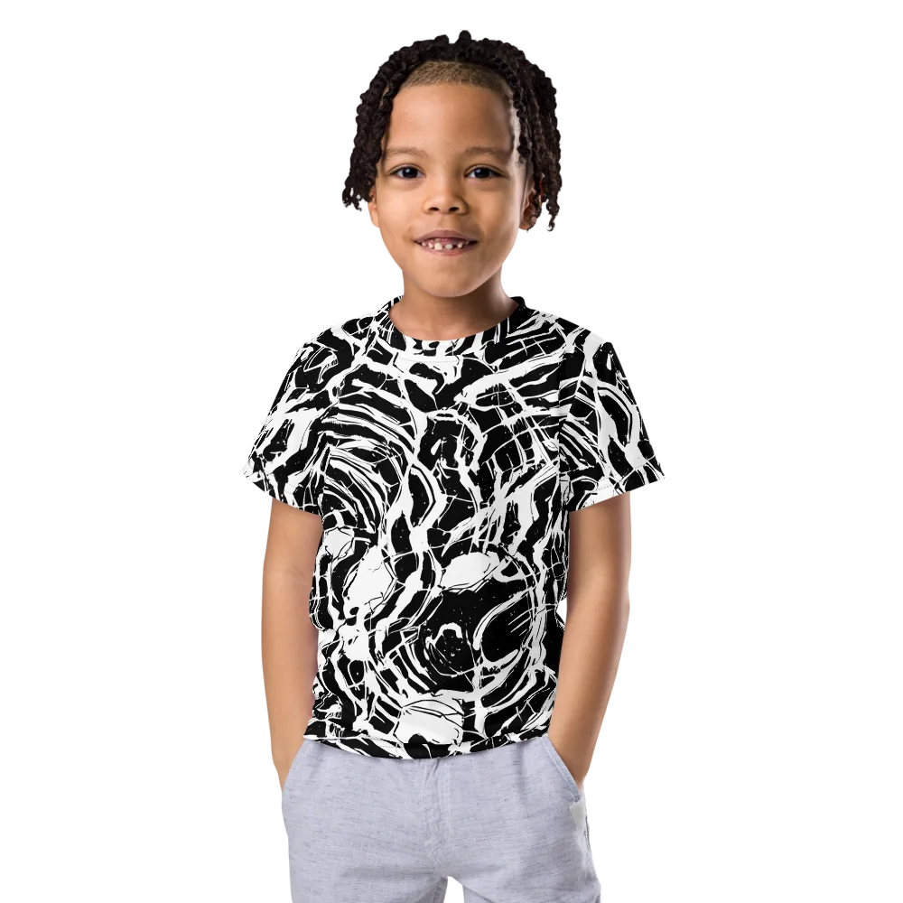 Ink Torrent on Kids Crew Neck T-Shirt — Front