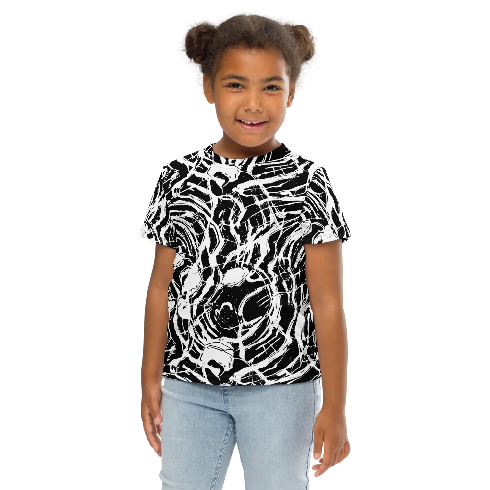 Ink Torrent on Kids Crew Neck T-Shirt — Front