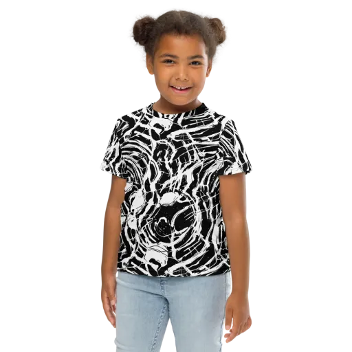Ink Torrent on a Kids Crew Neck T-Shirt