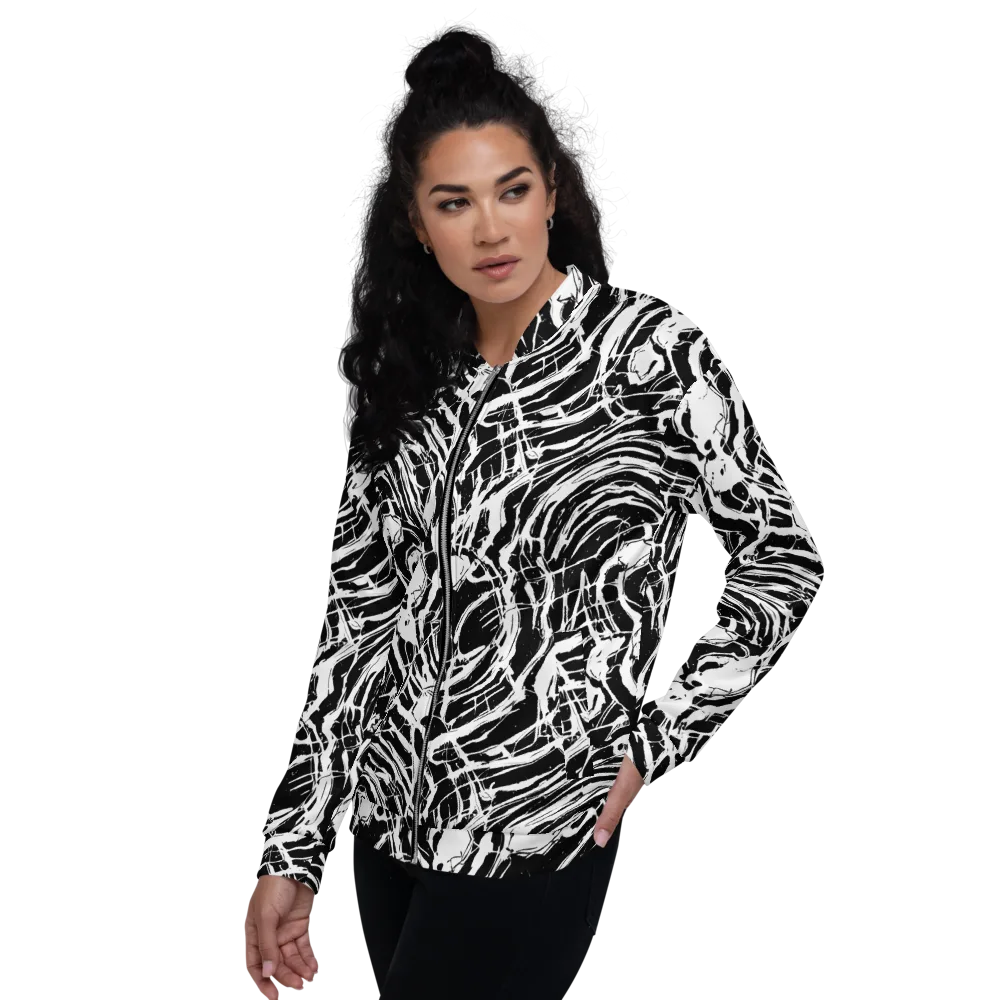 Ink Torrent on Bomber Jacket — Left