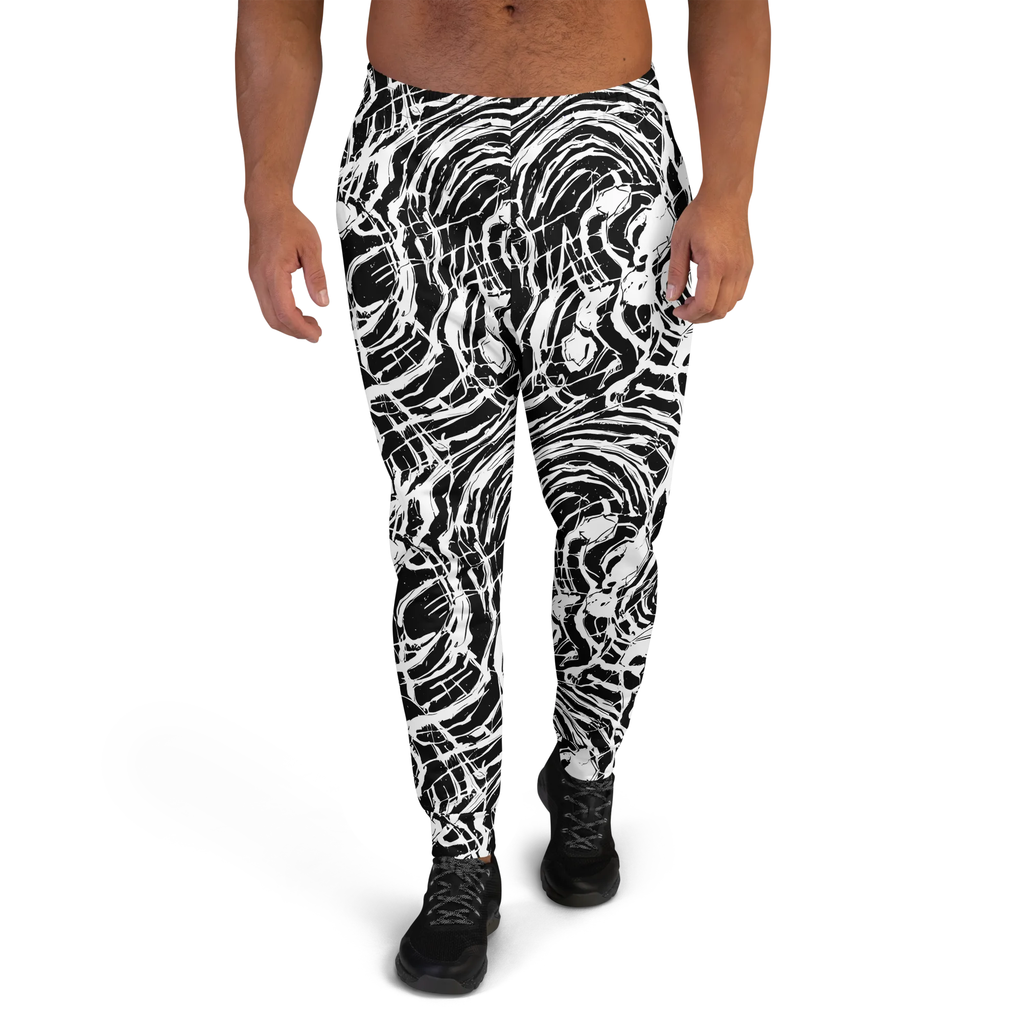 Ink Torrent on Men's Joggers — Front