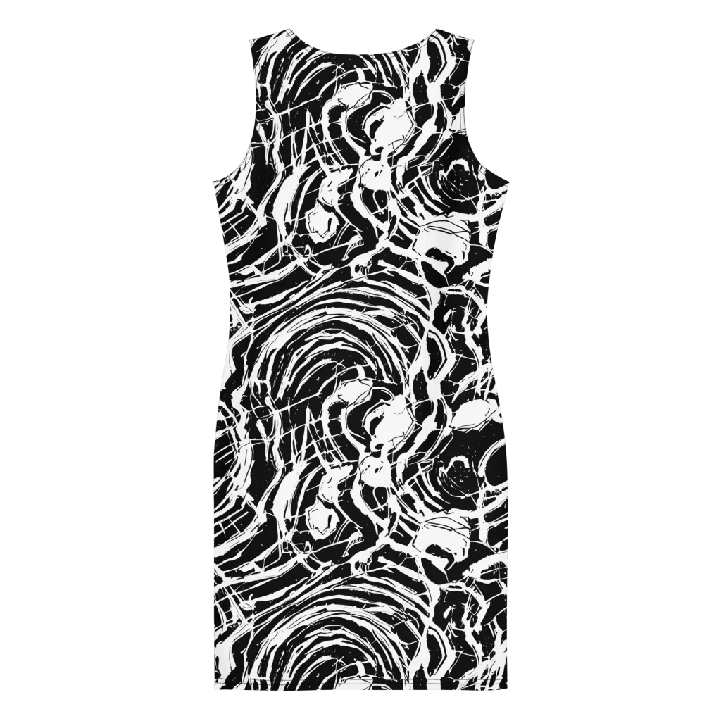 Ink Torrent on Bodycon Dress — Back
