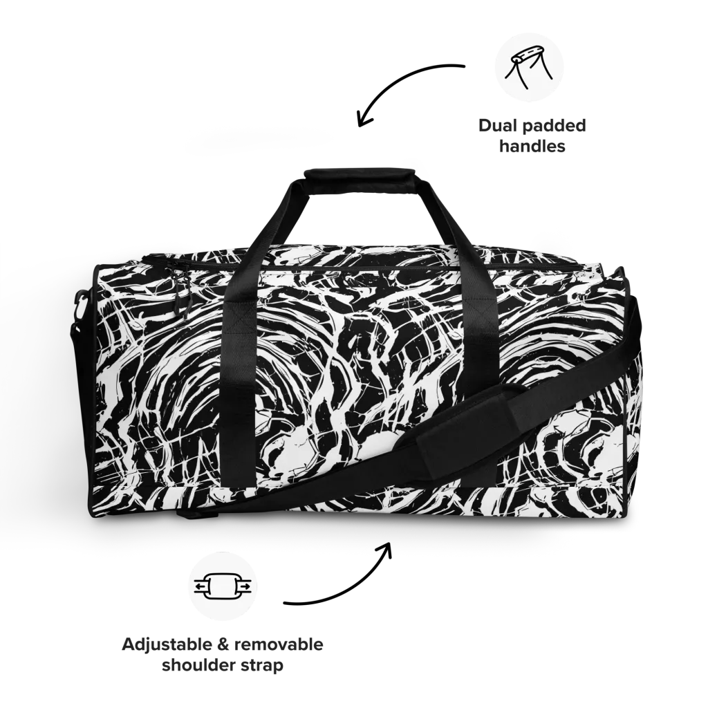 Ink Torrent on Duffle Bag — Front