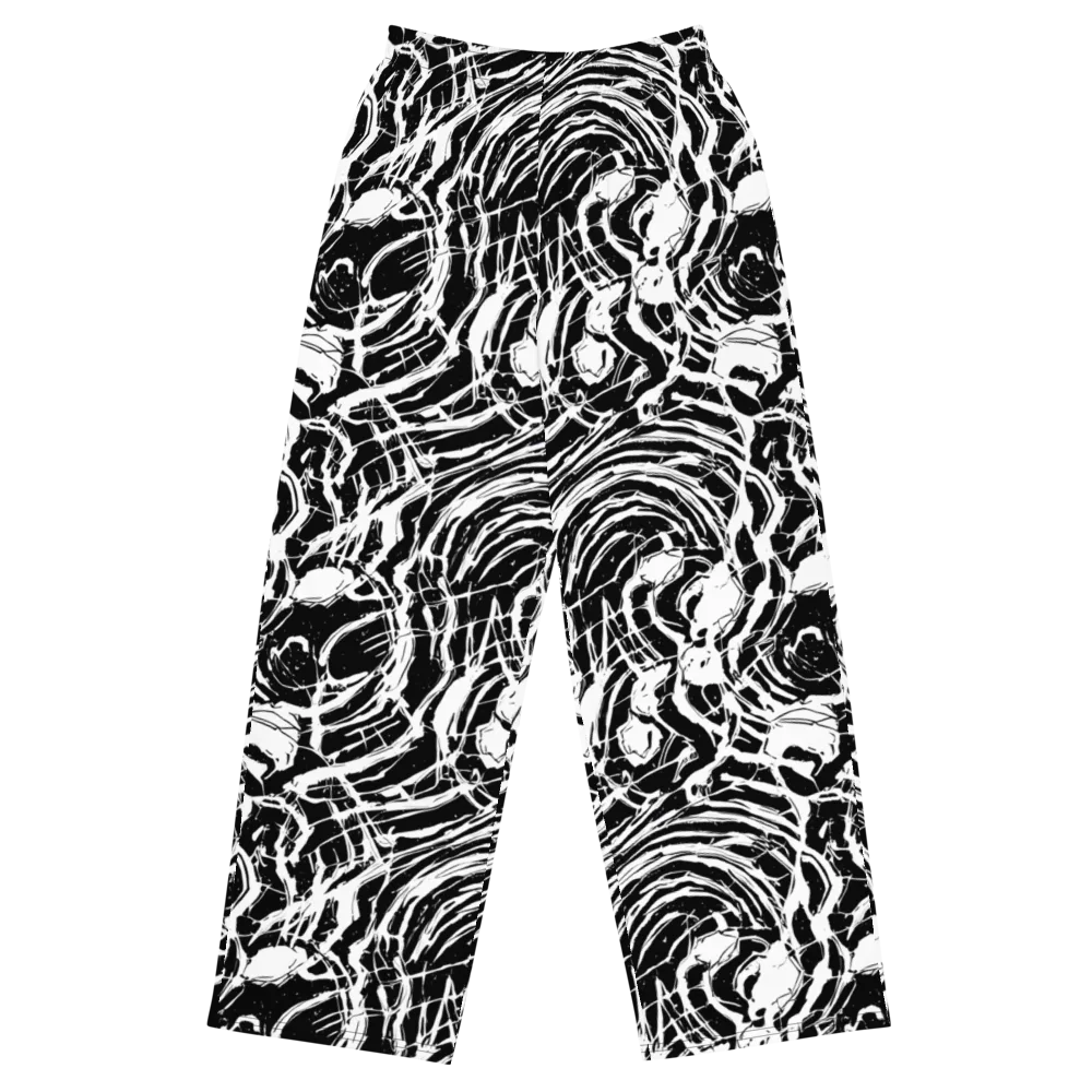 Ink Torrent on Wide-Leg Pants — Front