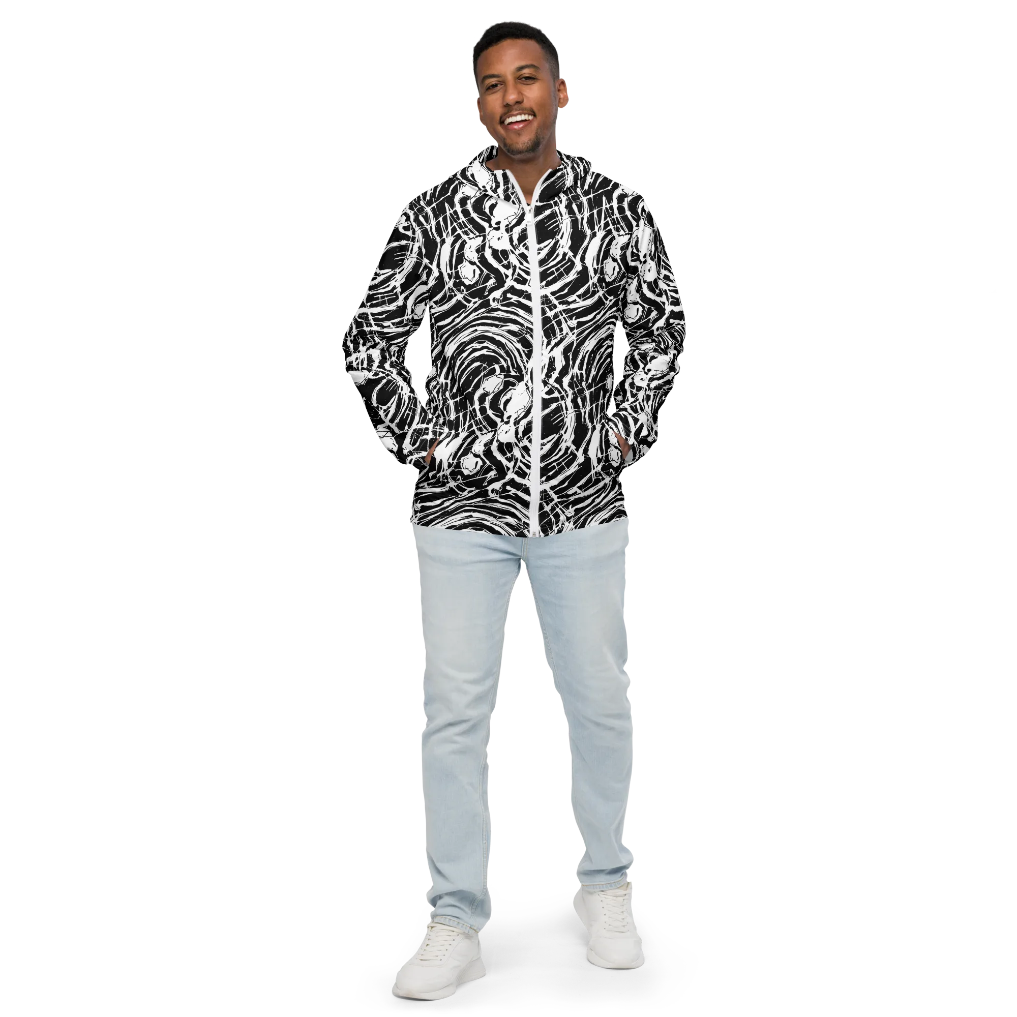 Ink Torrent on Men's Windbreaker — Front