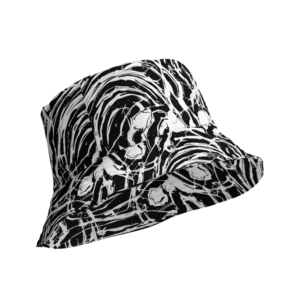 Ink Torrent on Reversible Bucket Hat — Product details Outside