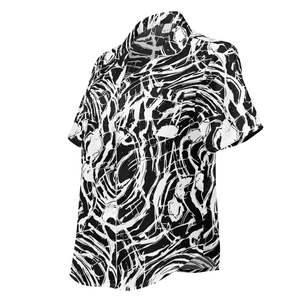 Ink Torrent on Women's Short Sleeve Pajama Top — Left Front