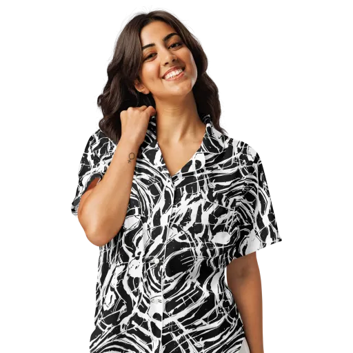 Ink Torrent on a Women's Short Sleeve Pajama Top