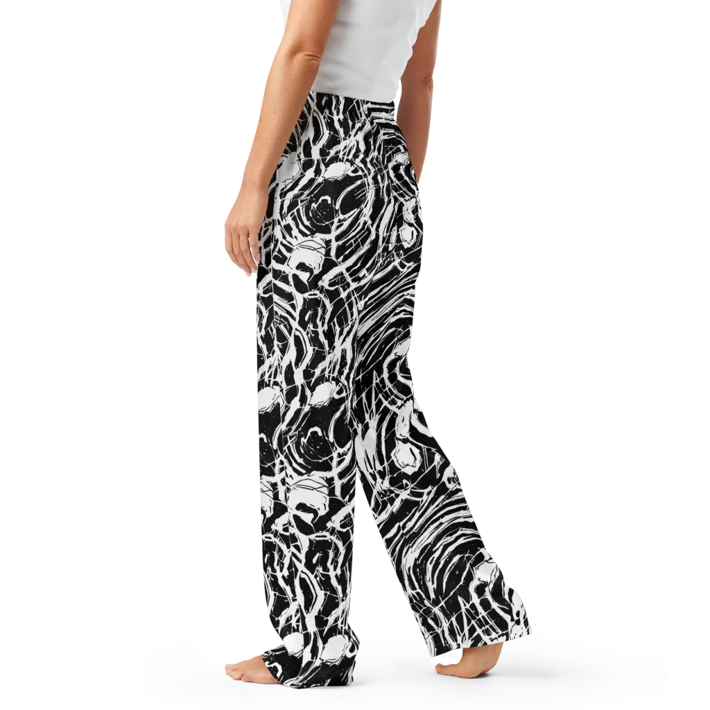 Ink Torrent on Women's Pajama Pants — Left