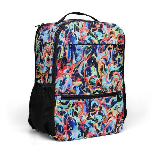 Bluefire Swirl on a Utility Backpack