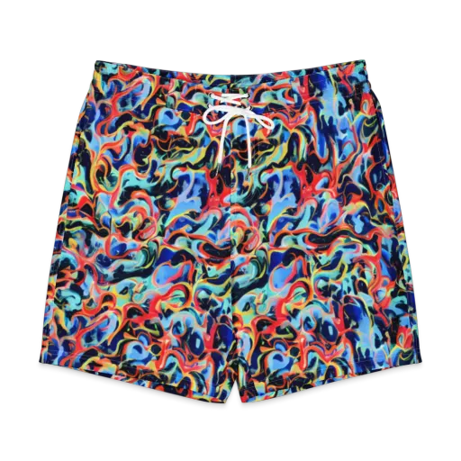 Bluefire Swirl on a Men's Board Shorts