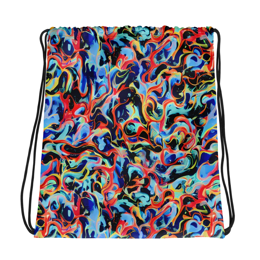 Bluefire Swirl on Drawstring Bag — Photo