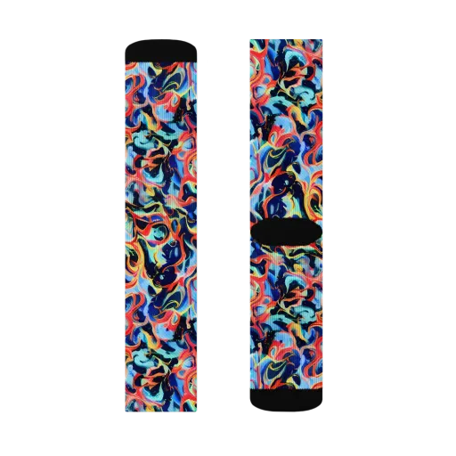 Bluefire Swirl on a Socks