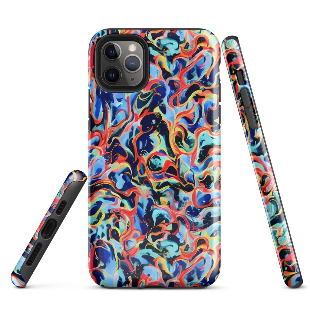Bluefire Swirl on Tough Case for iPhone® — Front