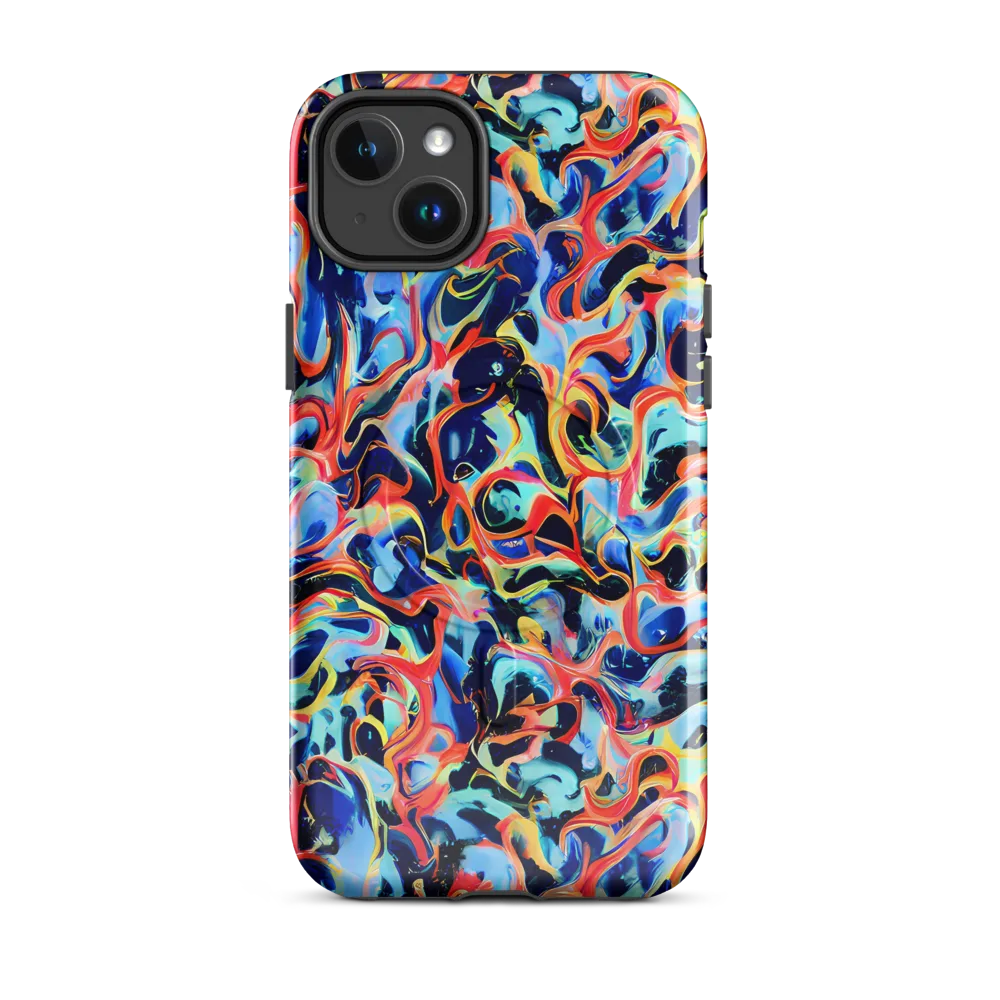 Bluefire Swirl on MagSafe Tough Case for iPhone® — Front