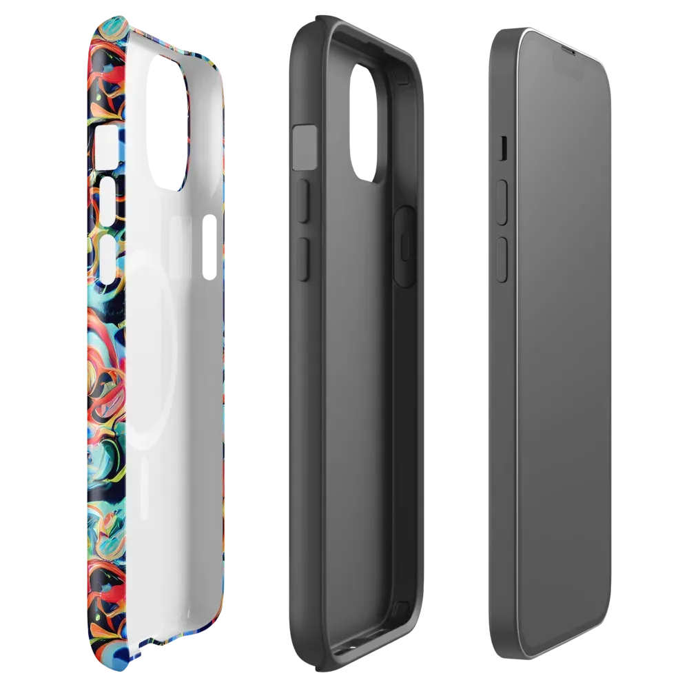 Bluefire Swirl on MagSafe Tough Case for iPhone® — Front