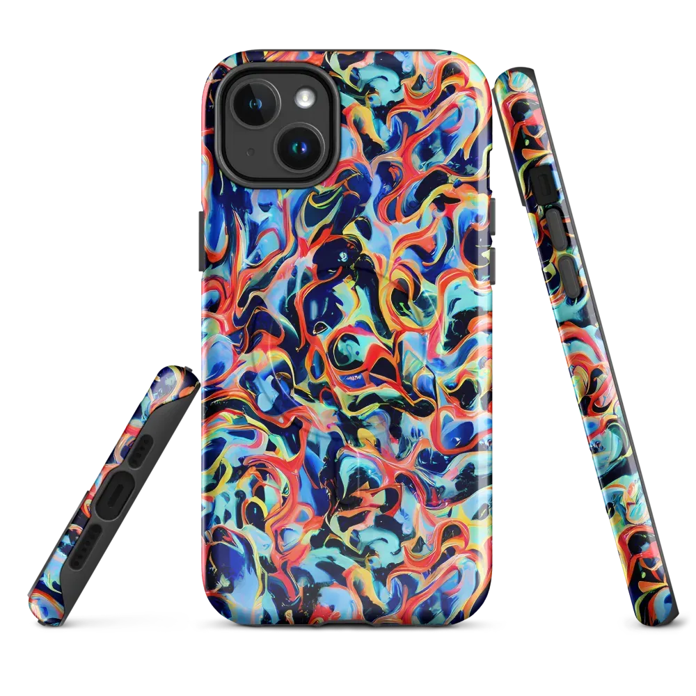 Bluefire Swirl on MagSafe Tough Case for iPhone® — Front