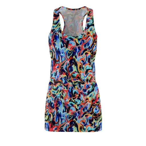 Bluefire Swirl on a Racerback Dress