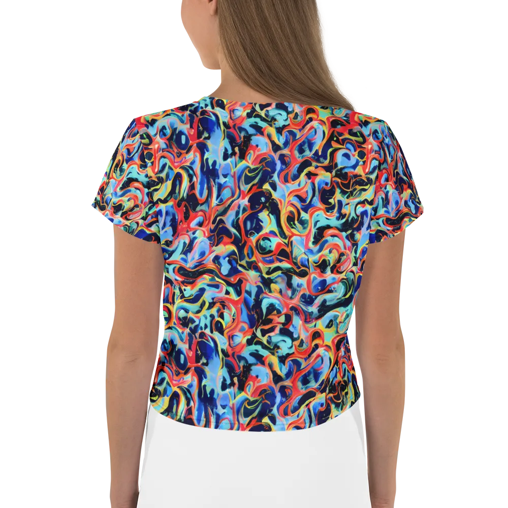 Bluefire Swirl on Crop Tee — Back