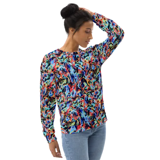 Bluefire Swirl on a Sweatshirt